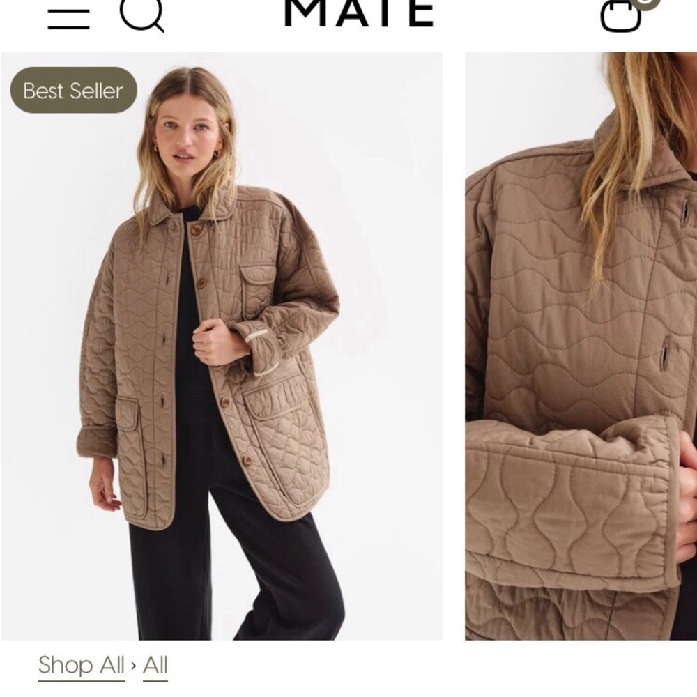 Women's Quilted Organic Cotton Chore Coat size Small